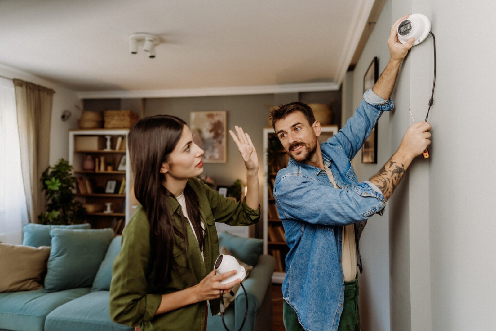 Home security camera setup