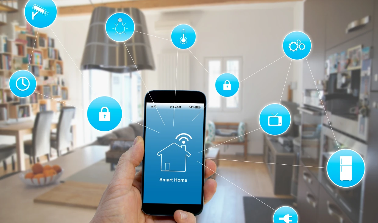 Connected devices in modern living room